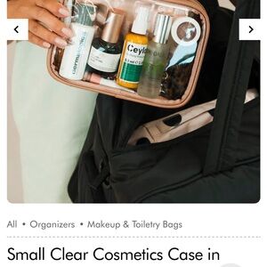 Calpak Black Travel Bag with Clear Organizer